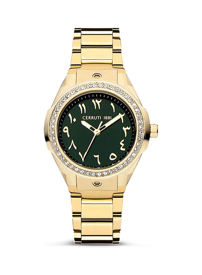 CERRUTI 1881 - Women's Round Shape Stainless Steel Analog Wrist WatchCIWLG222600233 mmGold - Image 1