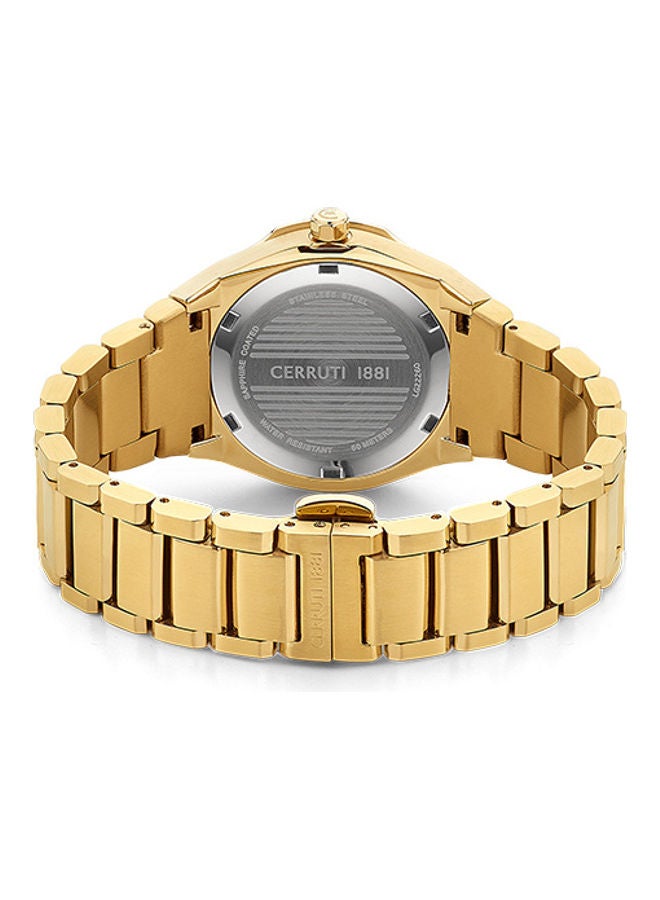 CERRUTI 1881 - Women's Round Shape Stainless Steel Analog Wrist WatchCIWLG222600233 mmGold - Image 1