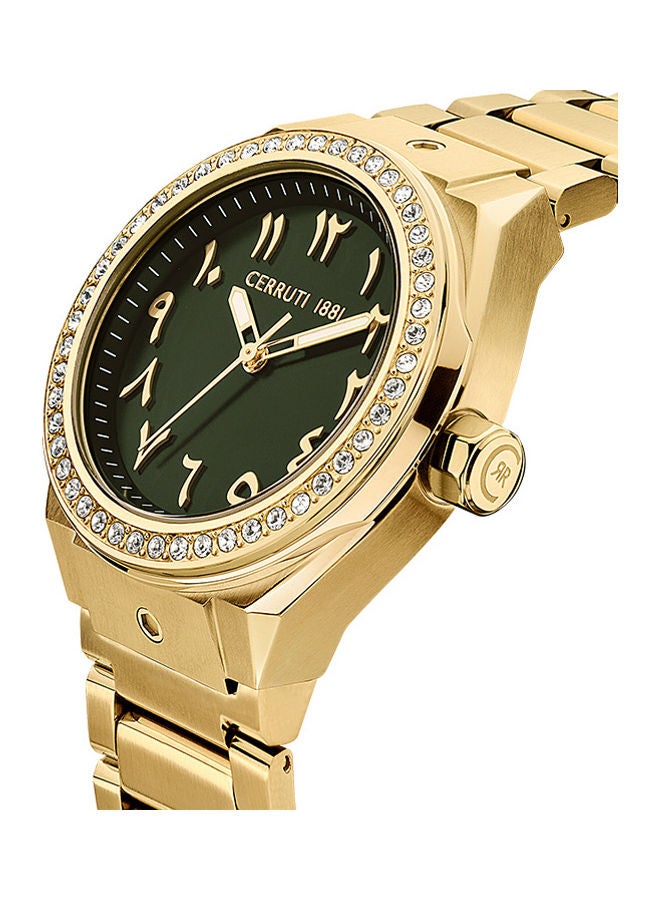CERRUTI 1881 - Women's Round Shape Stainless Steel Analog Wrist WatchCIWLG222600233 mmGold - Image 1