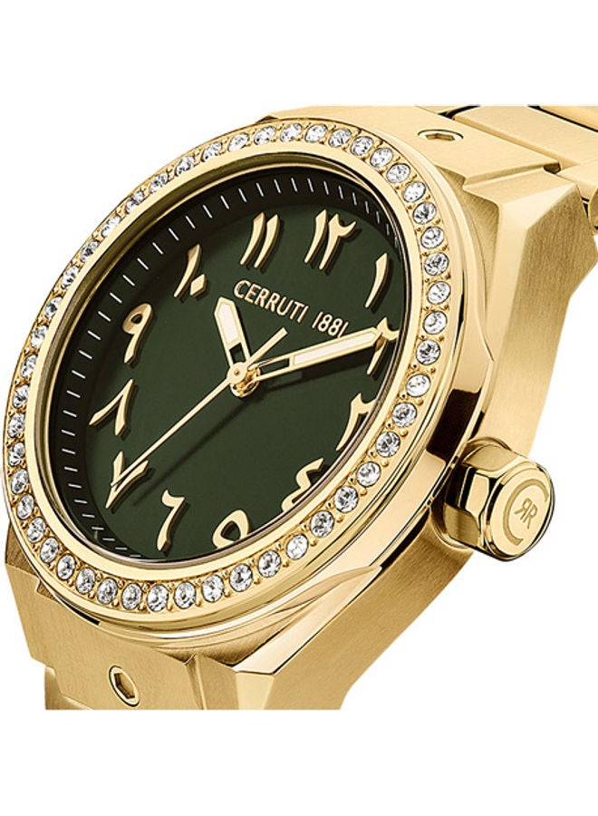 CERRUTI 1881 - Women's Round Shape Stainless Steel Analog Wrist WatchCIWLG222600233 mmGold - Image 1