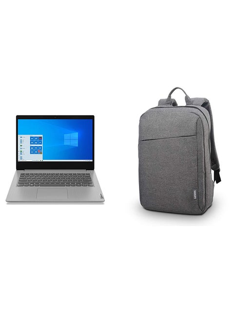Ideapad 3 Laptop With 14-Inch Display, Core i5-1035G1 Processor/1TB HDD +256 GB SSD/8GB 2666MHz DDR4 RAM/WIN11/Intel UHD Graphics With Lenovo Bag English/Arabic grey