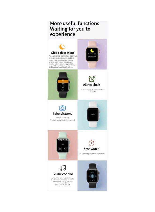 بي إس إن إل ساعة Z36 من السلسلة 7 بخاصية إجراء المكالمات بالبلوتوث والشحن اللاسلكي أسود - Image 3