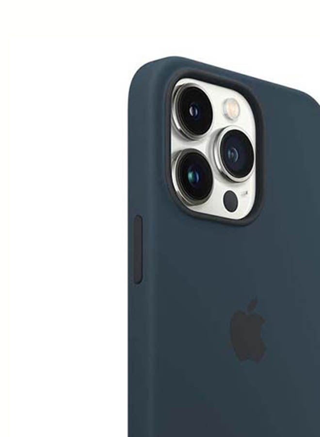 Apple - iPhone 13 Pro Silicone Case with MagSafe Abyss Blue - Image 1