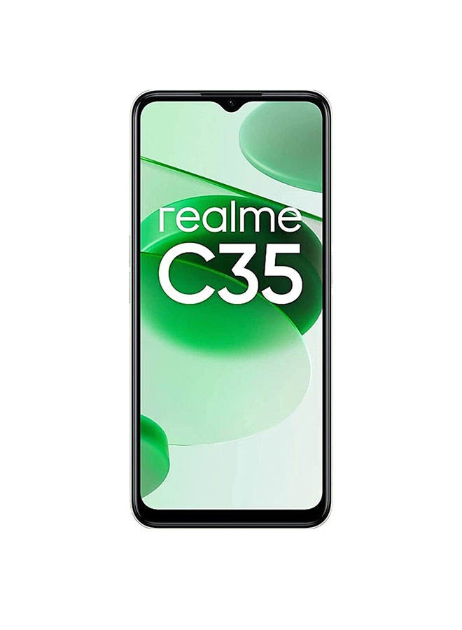 ريل مي - هاتف C35 ثنائي الشريحة بذاكرة رام 4 جيجابايت وذاكرة داخلية 128 جيجابايت بلون أخضر جلوينج - إصدار عالمي - Image 1