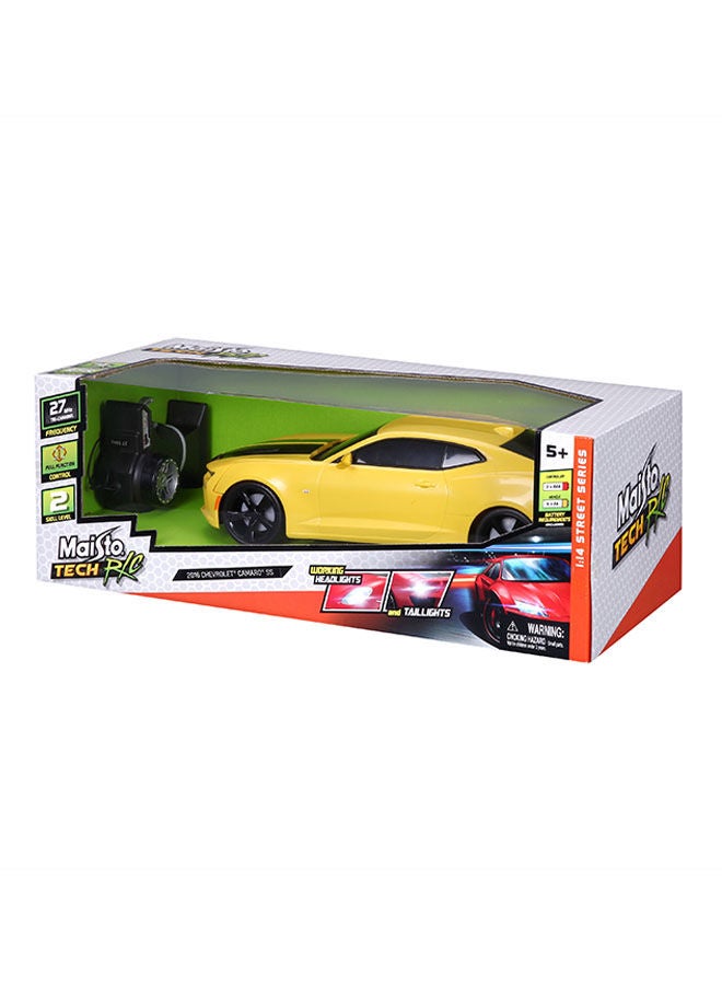 Maisto - Chevrolet Camaro SS Street Series 1:14 Scale - Yellow Remote Control RC Car 45.5x15.8x20cm - Image 1