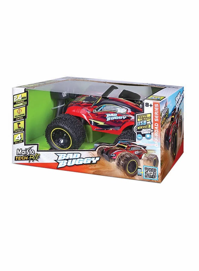 Maisto - Off Road Series Bad Buggy  2.4 Ghz - Red Remote Control RC Car 33x35x13cm - Image 1