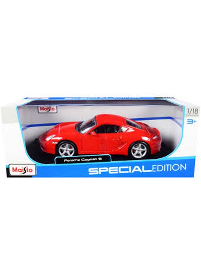 Maisto - 1:18 Scale Special Edition - Porsche Cayman S - Red Diecast Car 27.90 x 7.55 x 11.50cm - Image 1