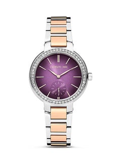 CERRUTI 1881 Women's Round Shape Stainless Steel Analog Wrist Watch CIWLG2225603 - 34 mm - Rose gold  - Image 1