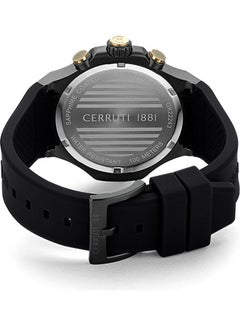 CERRUTI 1881 Men's Round Shape Silicone Band Analog Wrist Watch CIWGQ2224306 - 44 mm - Black  - Image 2