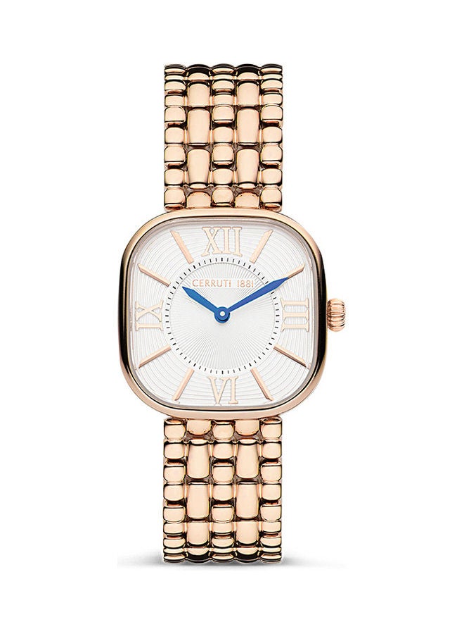 CERRUTI 1881 Women's Square Shape Stainless Steel Analog Wrist Watch CIWLG2225203 - 28 mm - Rose gold  - Image 1