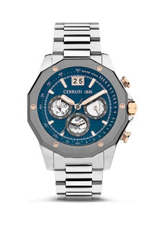 CERRUTI 1881 Men's Round Shape Stainless Steel Analog Wrist Watch CIWGI2207401 - 45.5 mm - Silver  - Image 1