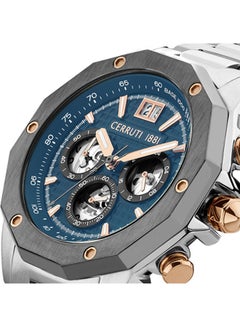 CERRUTI 1881 Men's Round Shape Stainless Steel Analog Wrist Watch CIWGI2207401 - 45.5 mm - Silver  - Image 4