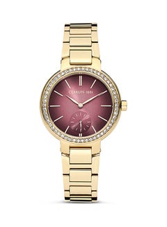 CERRUTI 1881 Women's Round Shape Stainless Steel Analog Wrist Watch CIWLG2225604 - 34 mm - Gold  - Image 1