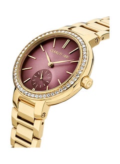 CERRUTI 1881 Women's Round Shape Stainless Steel Analog Wrist Watch CIWLG2225604 - 34 mm - Gold  - Image 3