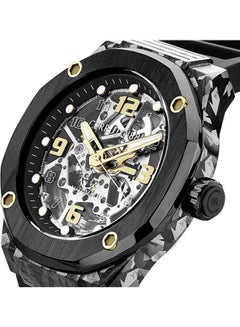 CERRUTI 1881 Men's Round Shape Silicone Band Analog Wrist Watch CIWGR2223901 - 45.5 mm - Black  - Image 4