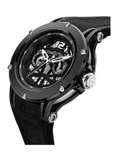 CERRUTI 1881 Men's Round Shape Leather Band Analog Wrist Watch CIWGQ2224803 - 45 mm - Black  - Image 3