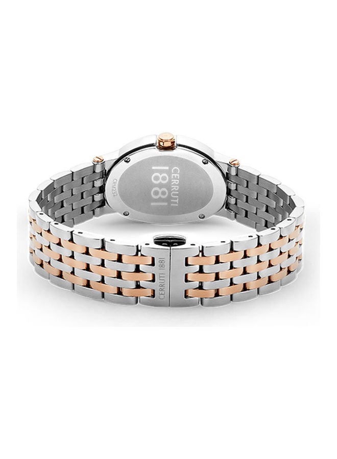 CERRUTI 1881 Women's Oval Shape Stainless Steel Analog Wrist Watch CIWLG2226103 - 28 mm - Rose gold  - Image 2