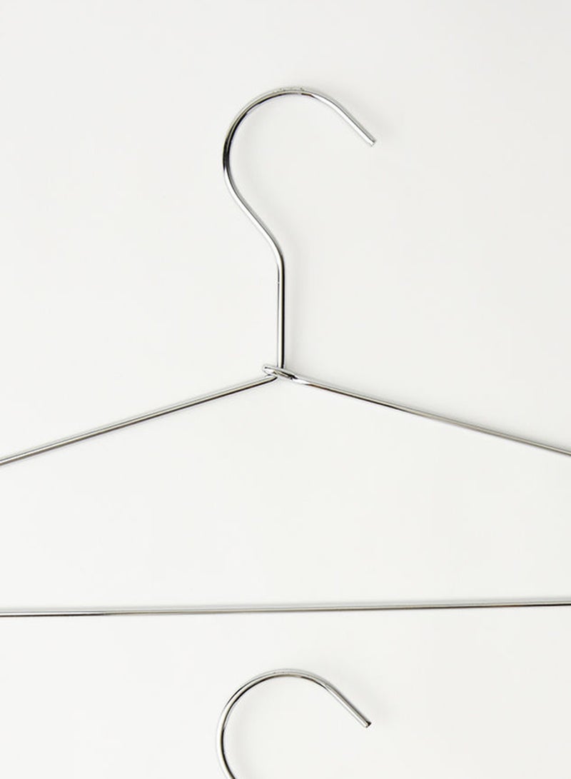 Switch - 50 Piece Durable Metal Multifunctional Hanger Set In Neutral Colour Made In Sturdy Material For Closet Organization Silver 19 x 43cm - Image 1