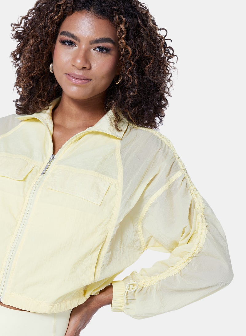 MANGO - Windbreaker Jacket Pastel Yellow - Image 1