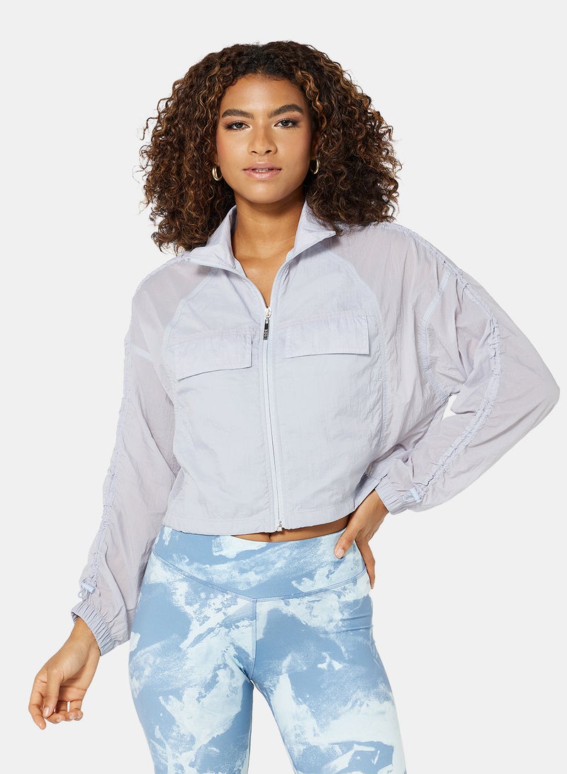 MANGO - Windbreaker Jacket Pastel Blue - Image 1
