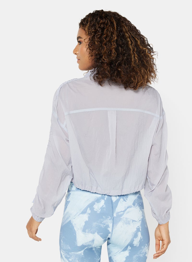 MANGO - Windbreaker Jacket Pastel Blue - Image 1