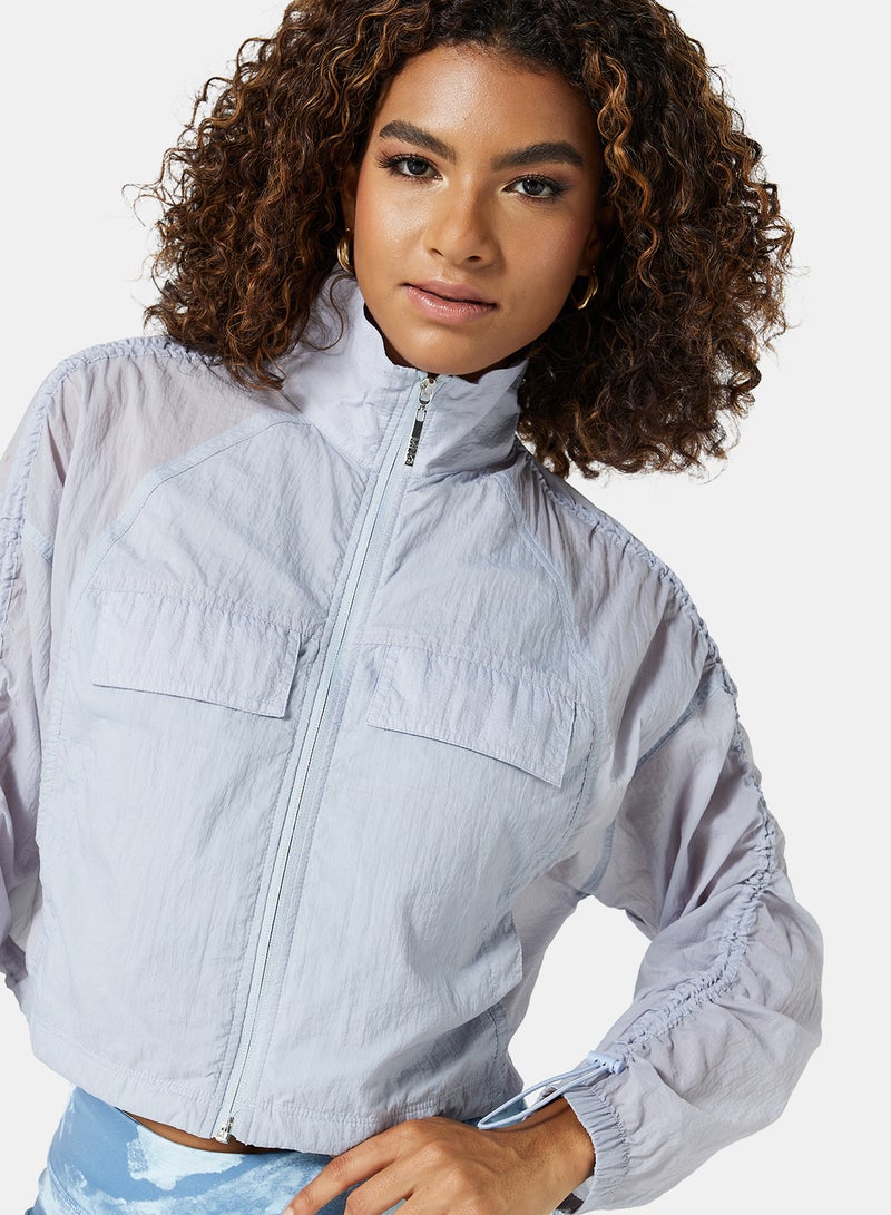 MANGO - Windbreaker Jacket Pastel Blue - Image 1