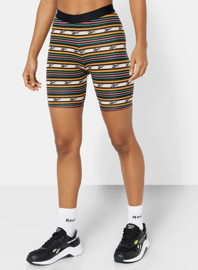 Reebok Classics Printed Legging Shorts Black