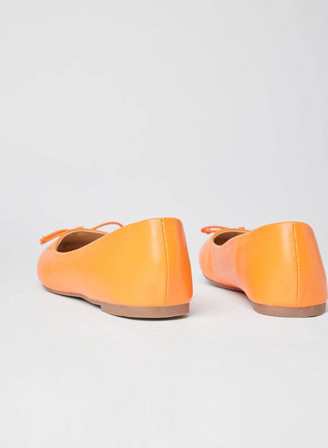 Jove - Stylish Comfortable Slip-On Flat Ballerina Orange - Image 1