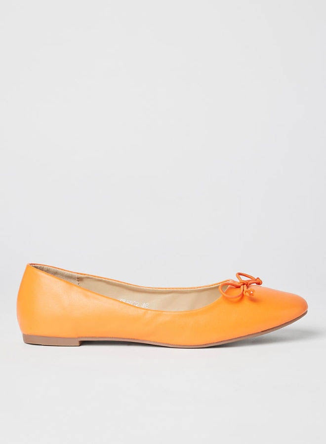 Jove - Stylish Comfortable Slip-On Flat Ballerina Orange - Image 1