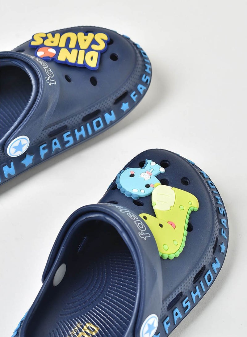 QUWA - Kids dinosaur Clog slip-on sandal Blue - Image 1