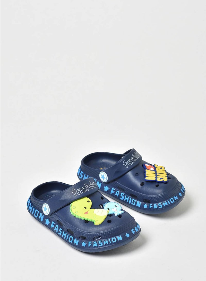 QUWA - Kids dinosaur Clog slip-on sandal Blue - Image 1