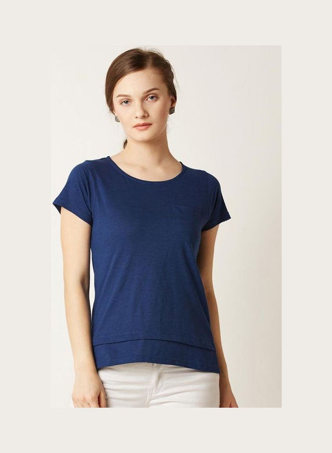 Miss Chase Back To Long Live Basic Top Navy Blue - Image 1