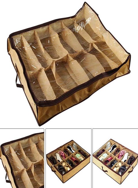Pocket Shoe Organizer Beige 24inch