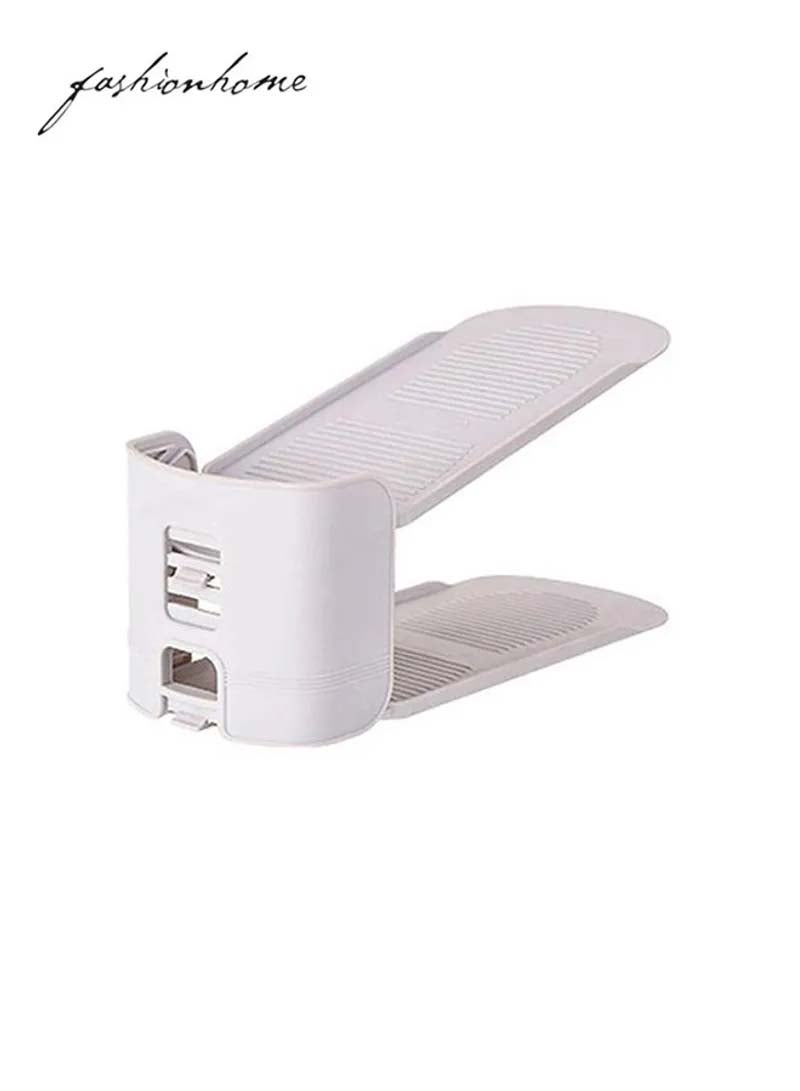 fashionhome Adjustable Shoe Rack Drying Organizer Grey 25.5x9.7cm - Image 2