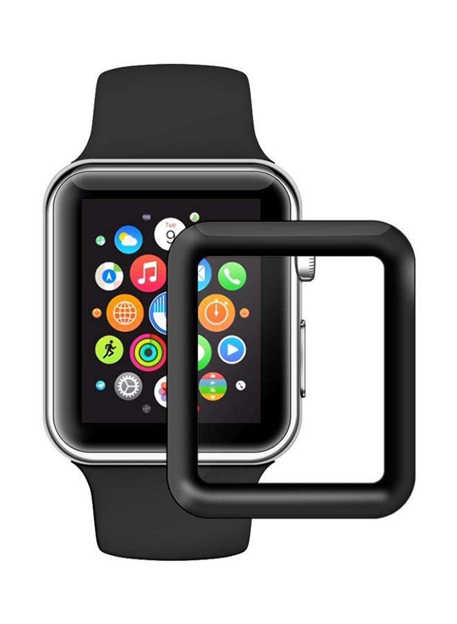 Tempered Glass Screen Protector For Apple Watch Series 1/2/3 38 mm Black/Clear  - Image 2