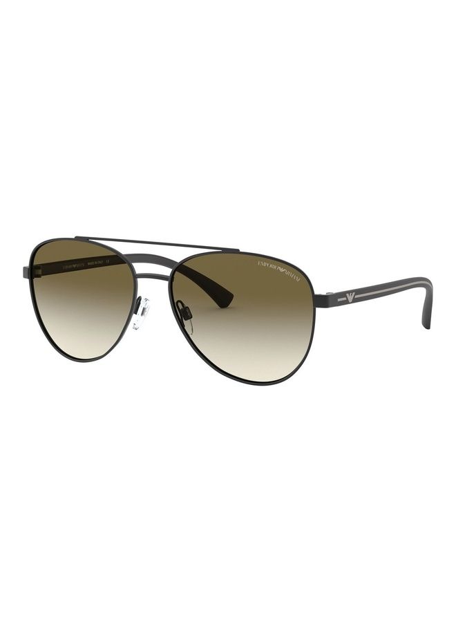 EMPORIO ARMANI Aviator Sunglasses EA2079 30018E - Lens Size: 58mm - Black  - Image 1