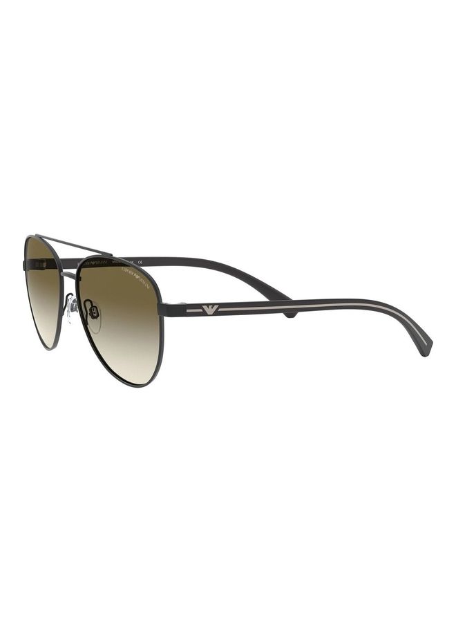 EMPORIO ARMANI Aviator Sunglasses EA2079 30018E - Lens Size: 58mm - Black  - Image 3