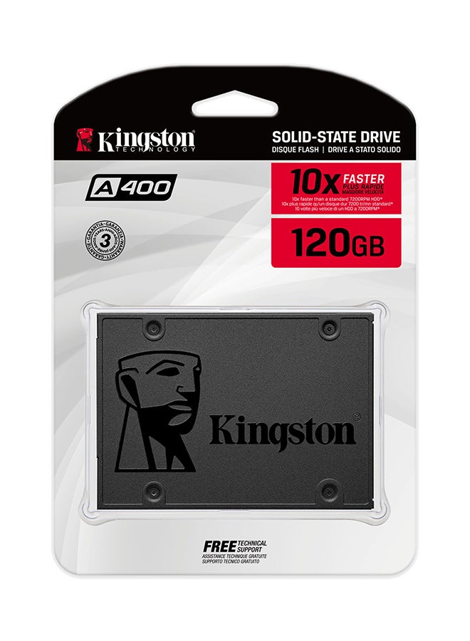 كينغستون محرك قرص ثابت داخلي صلب ساتا III A400 SSD أسود  - Image 4