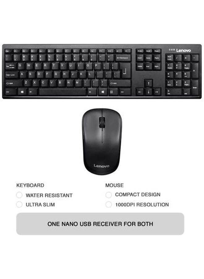 Lenovo - Keyboard And Mouse Set Black - Image 1