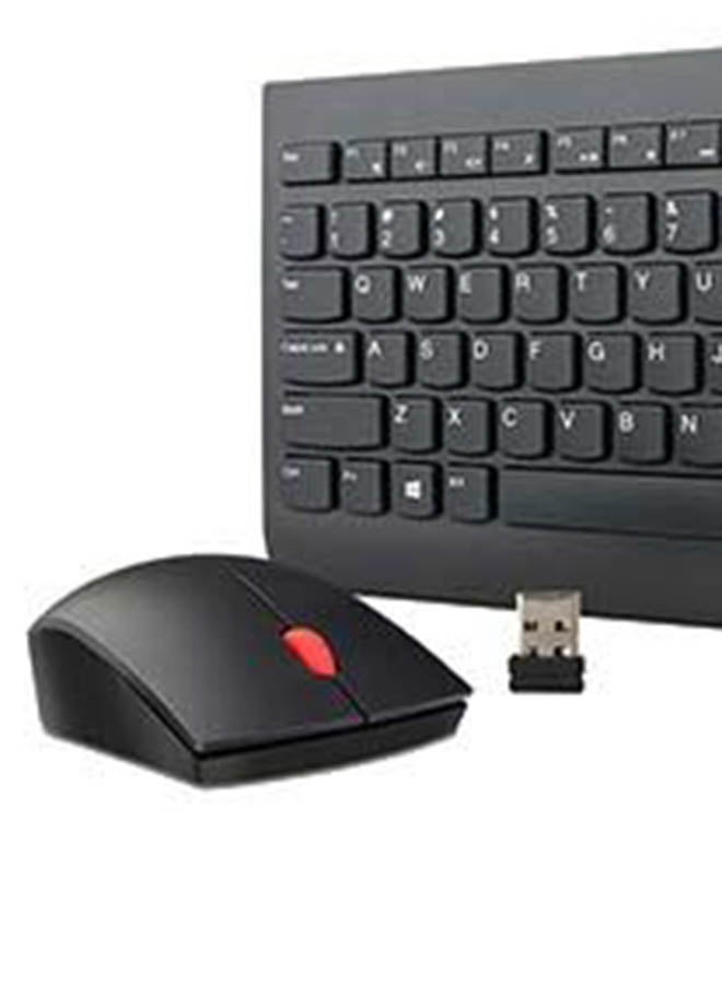 Lenovo - 510 Wireless Combo with 2.4 GHz USB Receiver, Slim Full Size Keyboard 1200 DPI Optical Mouse Black - Image 1