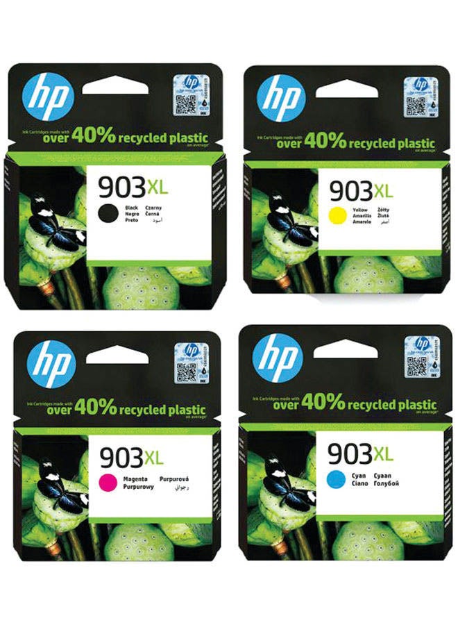 HP - 4-Piece Original 903XL High Yield Ink Cartridge Muiticolour - Image 1