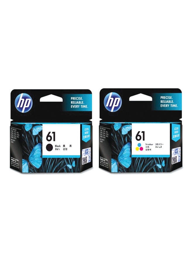 HP Pack Of 2 61 Ink Cartridges Black/Tri-colour - Image 2