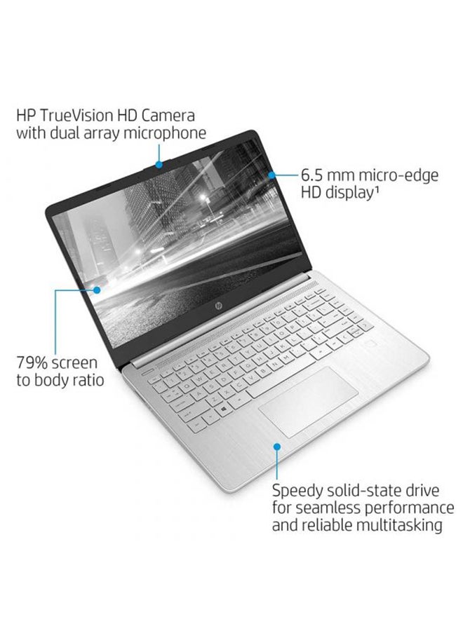 HP - 14-DQ2089WM (Upgraded Version) Laptop With 14-Inch HD Display, 11th Gen Core i3-1115G4 Processor/8GB RAM/256GB SSD/Integrated Graphics/Windows 10/International Version English Silver - Image 1