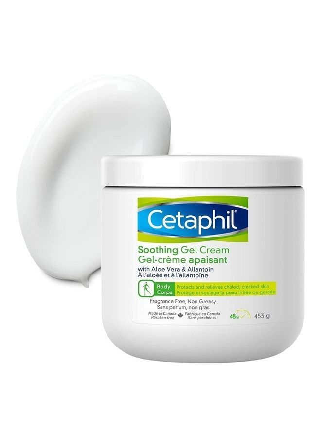 Cetaphil Soothing Gel Cream With Aloe Vera And Allantoin – For Chafed, Irritated, Cracked And Sensitive Skin – 48 Hour Hydration – Dermatologist Recommended 453grams  - Image 1