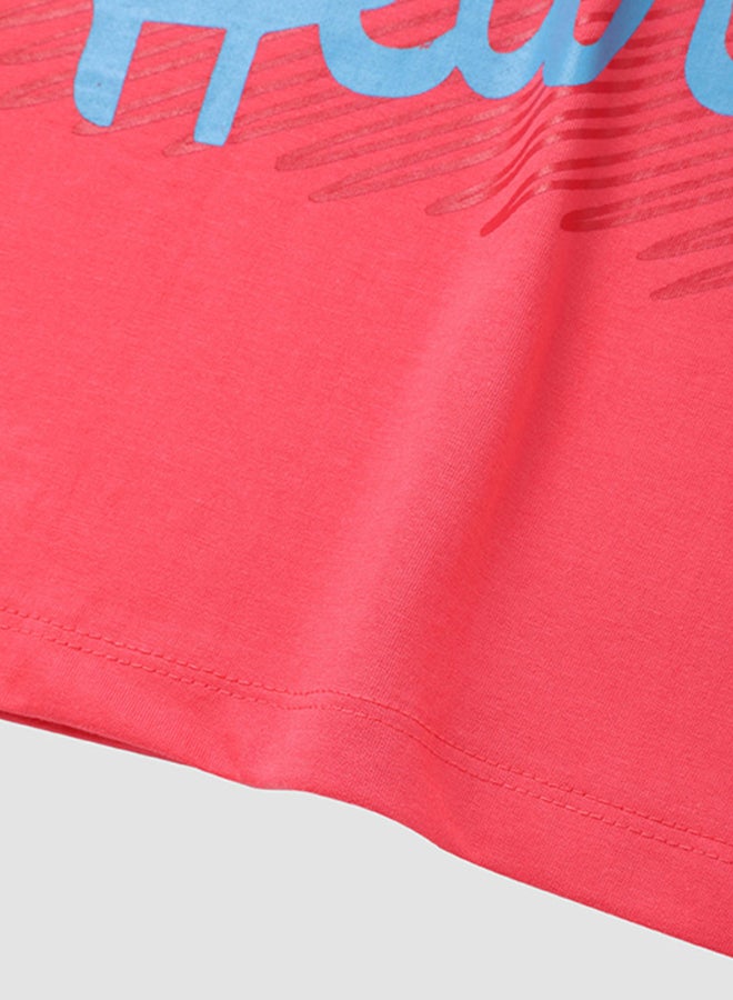 NEON Boys Crew Neck Short Sleeve T-Shirt Dark Pink  - Image 4