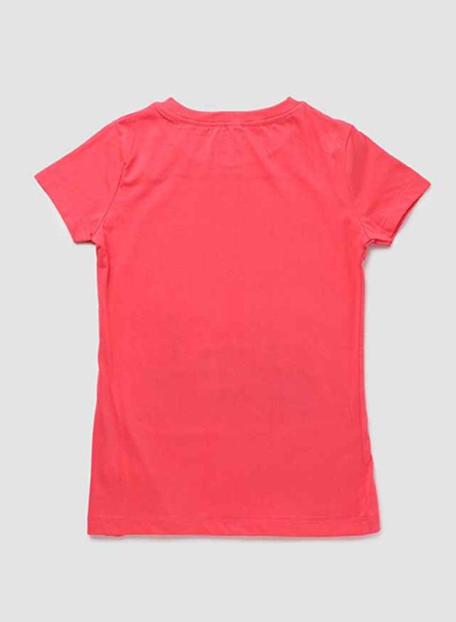 NEON Boys Crew Neck Short Sleeve T-Shirt Dark Pink  - Image 2
