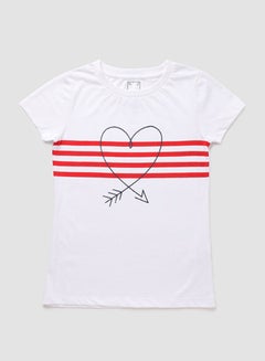 NEON Boys Crew Neck Short Sleeve T-Shirt Pure White  - Image 1