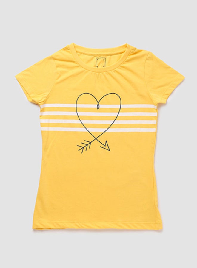NEON Boys Crew Neck Short Sleeve T-Shirt Yellow  - Image 1