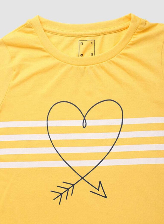 NEON Boys Crew Neck Short Sleeve T-Shirt Yellow  - Image 3