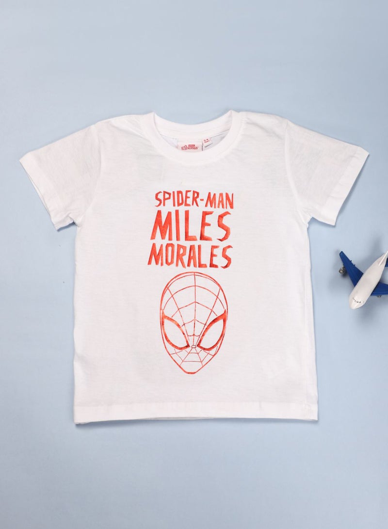 NEON Neon Spiderman T-Shirt White/Orange  - Image 1
